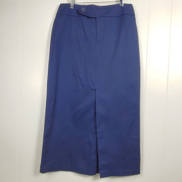 NWT Alanni Blue pencil skirt with slit size 10 - Picture 3 of 10